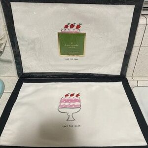 Kate Spade market place pantry “TAKE THE CAKE” mats set of 4 new